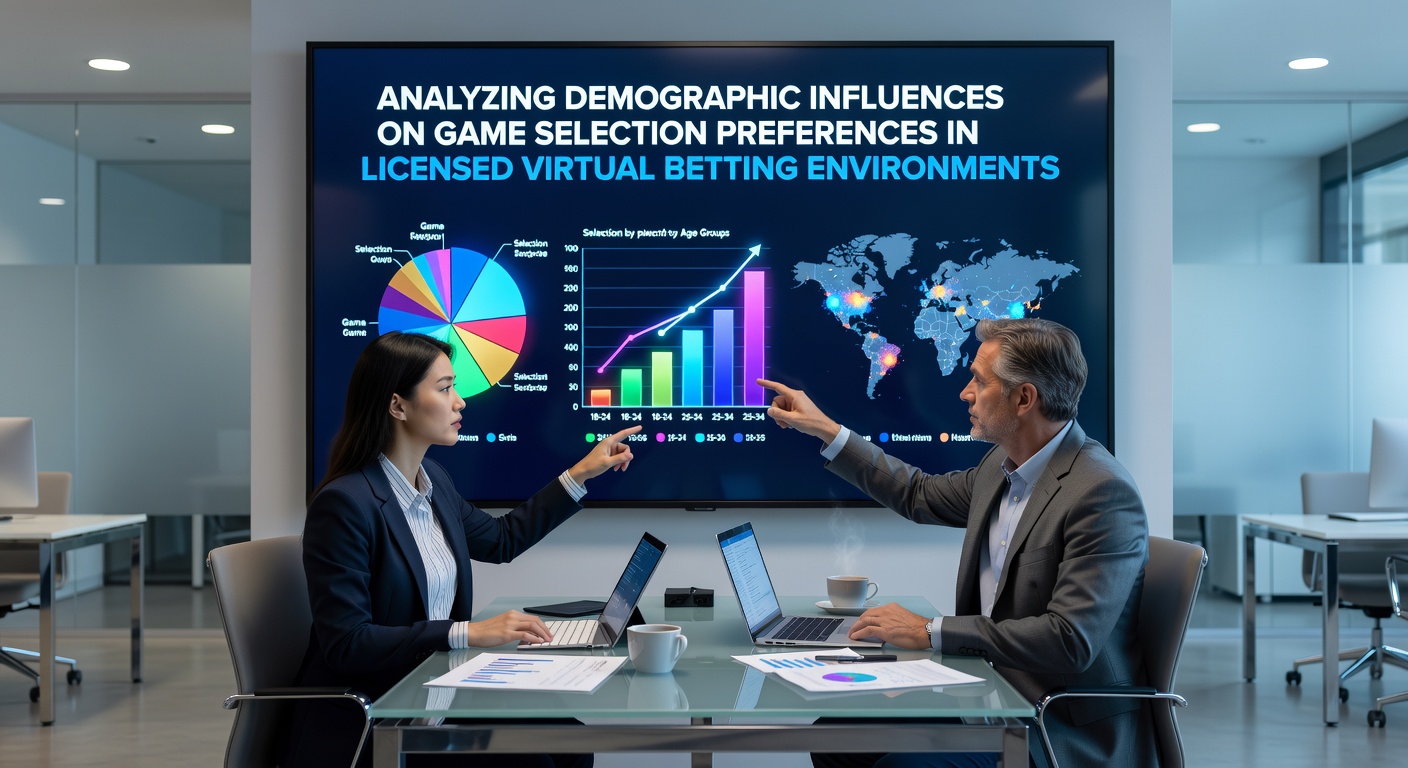 Demographic data charts showing game selection trends across age groups in virtual betting platforms