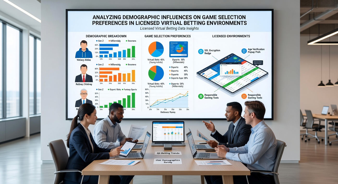Infographic illustrating income and regional variations in virtual casino game preferences