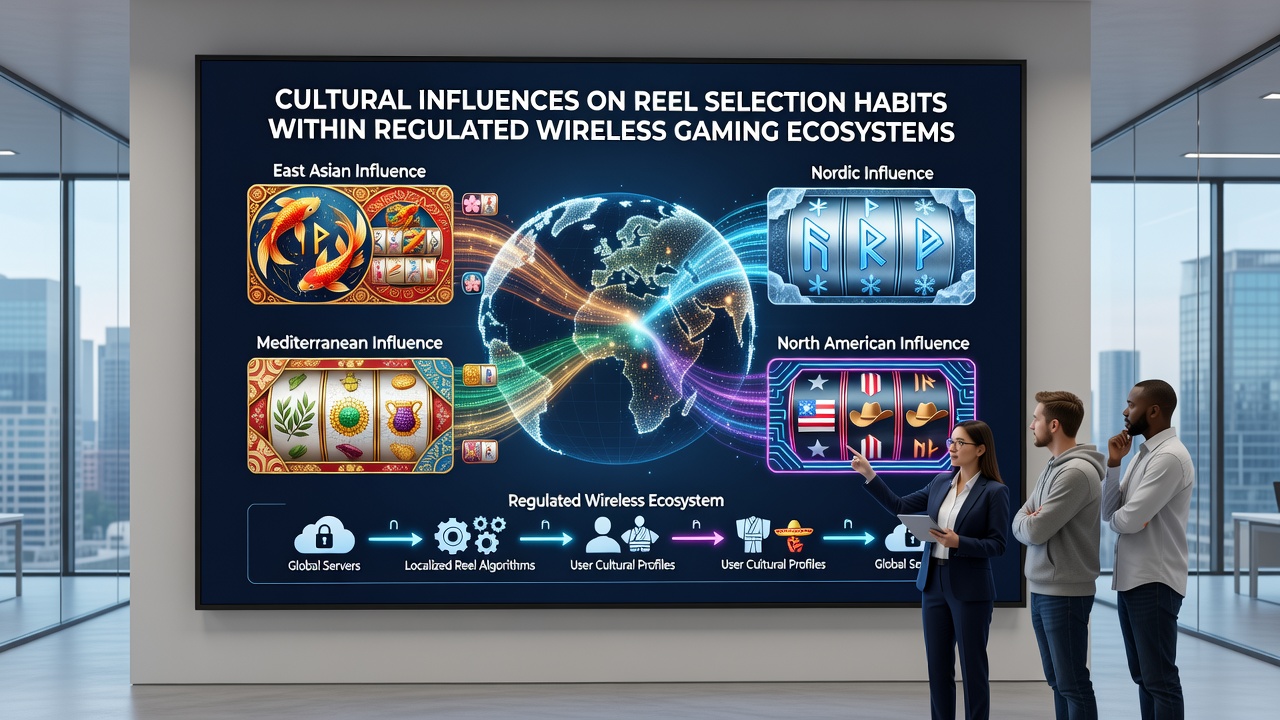 Diverse reel interfaces displayed on mobile screens highlighting cultural symbols in regulated gaming environments