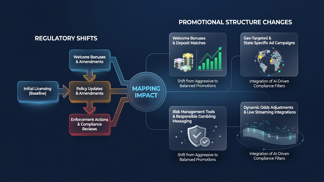 Illustration of evolving promotional structures and compliance adjustments in licensed betting environments